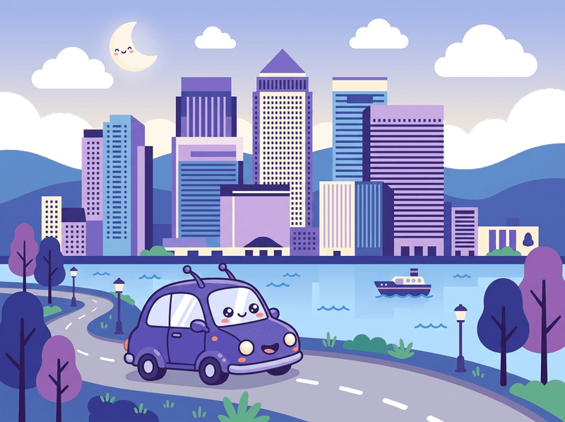 Illustration of a London landmark near Tower Hamlets